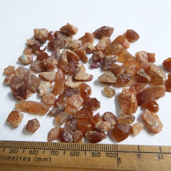 lusturous 304ct orange garnets crystal gemstones lot from newyork - Picture 2 of 8
